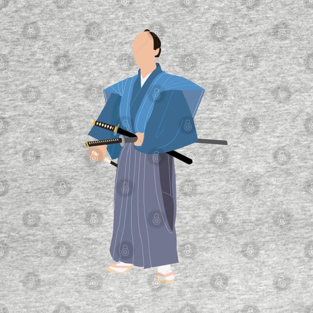 Historical Japanese Samurai Silhouette by MariOyama